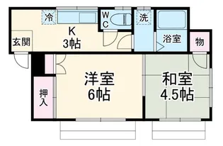 ハイツ野崎A【1階】の間取り