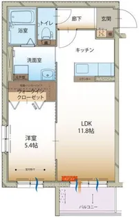 ルーナクレシェンテ【3階】の間取り