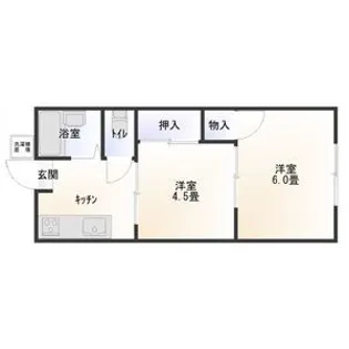 リブレ学園前【1階】の間取り