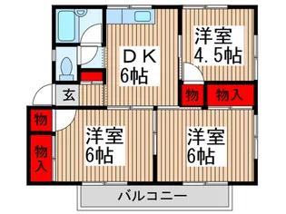 エレガンス高田A【2階】の間取り