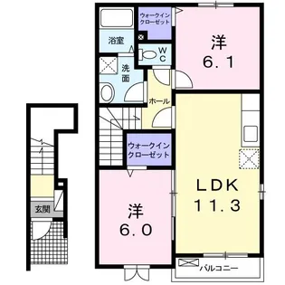 グレースヴィラIII【2階】の間取り