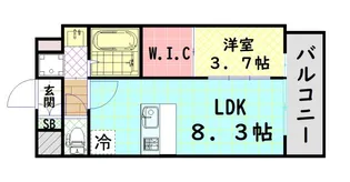 エスリード大阪リブレ【8階】の間取り