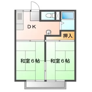スカイハイツ【1階】の間取り