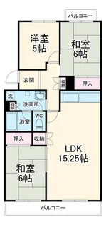 入船中央エステート2号棟【2階】の間取り