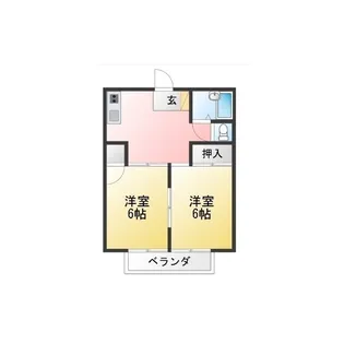 シティハイツやまみちB【2階】の間取り
