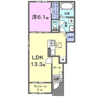 サンハイム310III【1階】の間取り