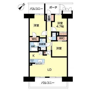 稲毛長沼パークハウス【3階】の間取り
