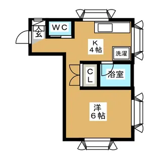 パラゼット下高井戸【1階】の間取り
