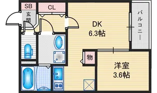 ONE HEART【2階】の間取り