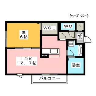 レセンテ上野 A棟【1階】の間取り
