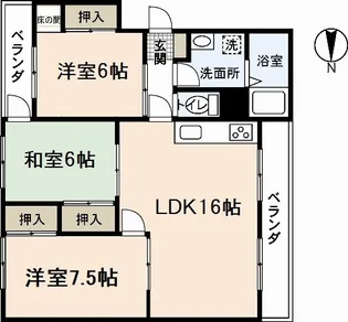 ウイング海老園【1階】の間取り