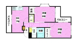 ドミール稲荷町【3階】の間取り