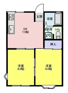 パシフィックミサワA【1階】の間取り