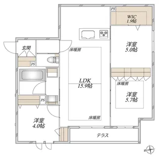 Villa Del Sol VI【1階】の間取り
