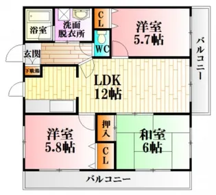 リヴァージュ杉広【1階】の間取り