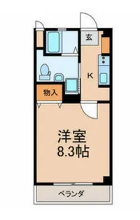 山王町マンション【1階】の間取り