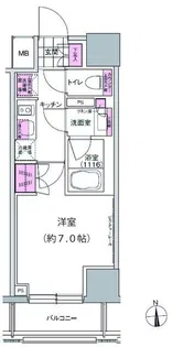 プレジリア東日本橋【7階】の間取り