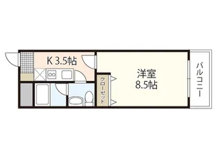 グレイス江波西【1階】の間取り