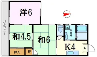 ヴィラ奥戸【1階】の間取り