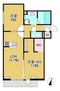 アドラーブルB棟【1階】の間取り