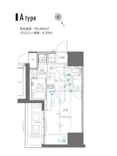 ZOOM川崎EAST【9階】の間取り