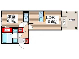 Roof Top View【1階】の間取り