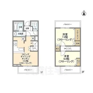 箕面ブジーノース【2階】の間取り