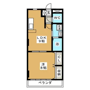 カーサメルクーリオ【1階】の間取り