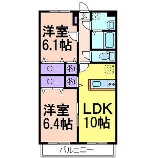 Y.Mジェイド【4階】の間取り