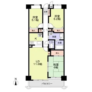 NR花小金井【6階】の間取り