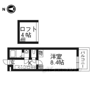 ロフティ智恵光院今出川【2階】の間取り