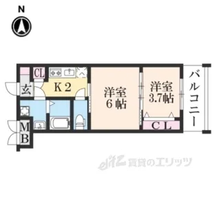 CRESTTAPP京都二条【2階】の間取り