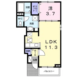 ファインアベニューIV【1階】の間取り