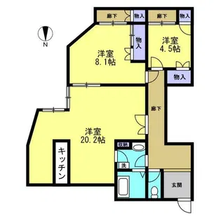 カサデソル【1階】の間取り