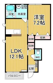 ラ・フォルトゥーナD【1階】の間取り