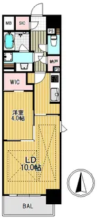 ブランズ大阪本町【10階】の間取り