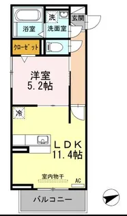愛知県名古屋市天白区菅田1【アパート】の間取り