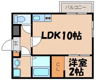 セブンプロート坂西【2階】の間取り