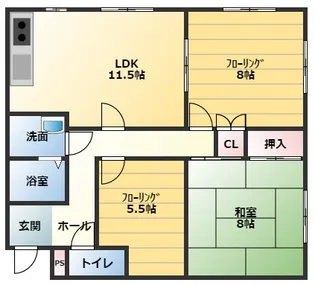ブライトヒルズ元町【4階】の間取り