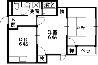 ビートル山本北【1階】の間取り