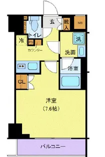 オープンブルーム東日本橋【4階】の間取り