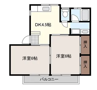 コーポ戸ヶ瀬【2階】の間取り