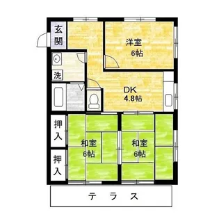レアールコーポアキタII【1階】の間取り