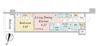 ドゥーエ早稲田【4階】の間取り