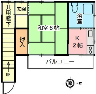 黄金荘【2階】の間取り