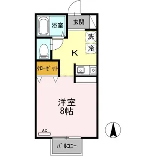 ジェネスハイツ【2階】の間取り