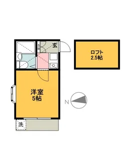 六角橋ハイツA棟【1階】の間取り