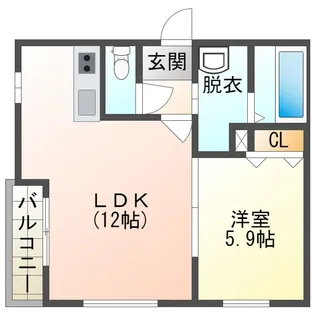 Grand Terrace東開I【2階】の間取り