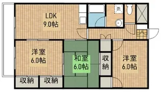 ラ・フルールA【1階】の間取り