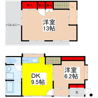 千葉県野田市上花輪【一戸建】の間取り